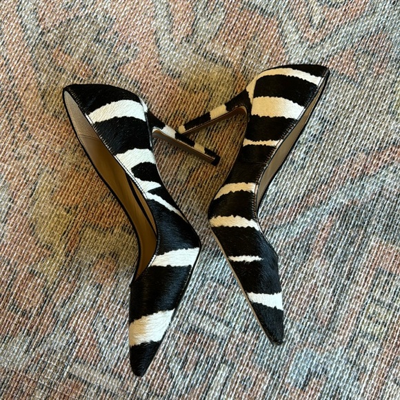 🆕 Sam Edelman Hazel Pointed Toe Pump Zebra Brahma - Picture 7 of 13